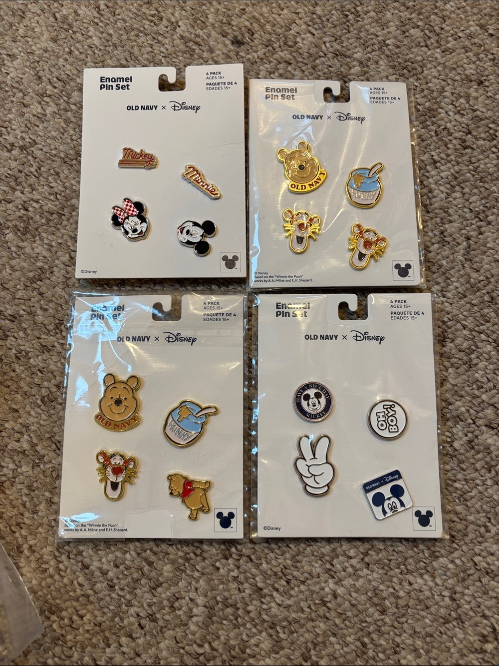 Old Navy Disney Enamel Pin Packs